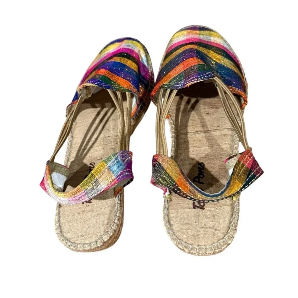 Toni Pons Gold Metallic Slingback Espadrille Sandals Women's EU Size 36/US 5.5-6